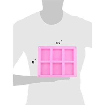 2-Pack Silicone Soap Molds for Homemade Soap and Baking Crafts