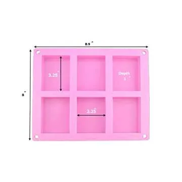 Versatile 2-Pack Silicone Soap Molds for DIY Crafting