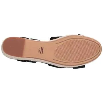 TOMS Women's Willow Wedge Sandal - Stylish Black Suede