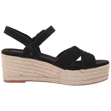 TOMS Women's Willow Wedge Sandal - Stylish Black Suede