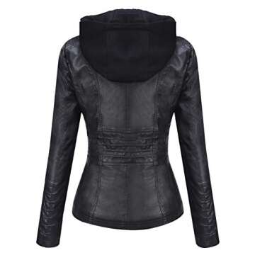 Stylish Springrain Women's Faux Leather Moto Jacket