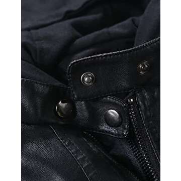 Stylish Springrain Women's Faux Leather Moto Jacket