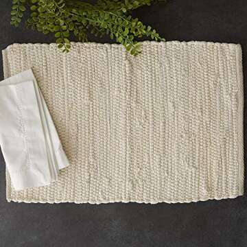 DII Handmade Chindi Reversible Placemat Set - Eco-Friendly Style