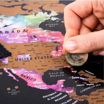 Scratch Off World Travel Map with Bonus Europe Map
