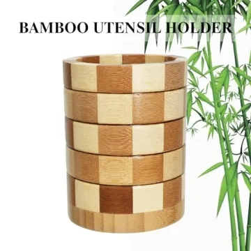 Elegant and Durable TIWPAJS Bamboo Silverware Holder