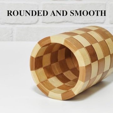 Elegant and Durable TIWPAJS Bamboo Silverware Holder