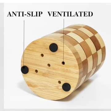 Elegant and Durable TIWPAJS Bamboo Silverware Holder