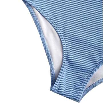 ZAFUL Women's High Waisted Ribbed Bikini Set - Stylish Swimwear