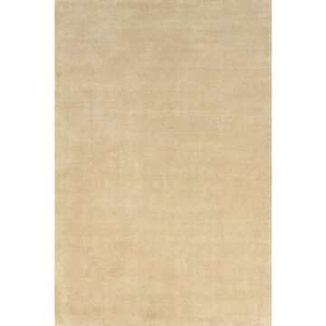 Rugs USA x Arvin Olano Arrel Speckled Wool-Blend Area Rug - 6x9 Area Rug Contemporary Sand for Living Room Bedroom Dining Room
