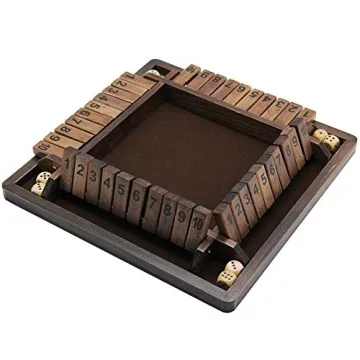 Juegoal Wooden Shut The Box Dice Game for Family Fun