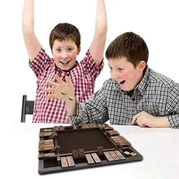 Juegoal Wooden Shut The Box Dice Game for Family Fun