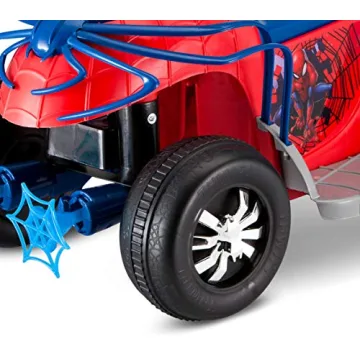 Kid Trax Toddler Marvel's Spider-Man Premium Toddler Quad Ride-On, Kids 18-30 Months, 6V Battery and Charger Included, Max Weight 44 lbs, Red
