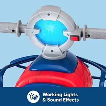 Kid Trax Toddler Marvel's Spider-Man Premium Toddler Quad Ride-On, Kids 18-30 Months, 6V Battery and Charger Included, Max Weight 44 lbs, Red