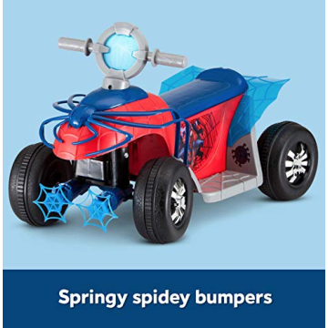 Kid Trax Toddler Marvel's Spider-Man Premium Toddler Quad Ride-On, Kids 18-30 Months, 6V Battery and Charger Included, Max Weight 44 lbs, Red