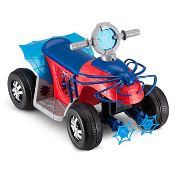Kid Trax Toddler Marvel's Spider-Man Premium Toddler Quad Ride-On, Kids 18-30 Months, 6V Battery and Charger Included, Max Weight 44 lbs, Red
