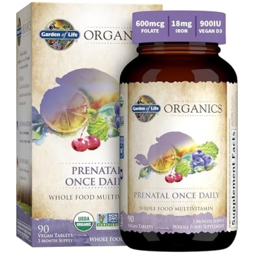Garden of Life Organics Prenatal Vitamin: Folate, Iron, & Vitamins for Healthy Fertilization