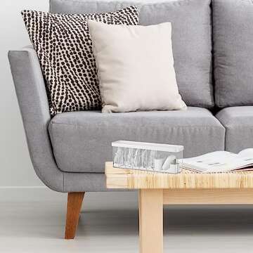 Bokon 4 Pack Clear Plastic Charger Cord Organizer Box with Lid Data Cable Storage Organizer with 7 Compartments, Easy Storage Without Wire Ties, Electronic Accessories Case for Office Home Desk Drawer