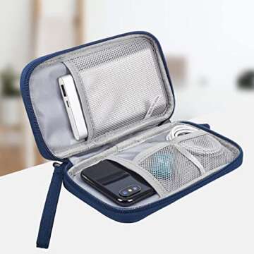 CAOODKDK Travel Universal Cable Organizer Electronics Accessories Cases, Waterproof Electronic Accessories Organizer Bag for Power Bank, Charging Cords, Chargers, Mouse, USB Cable, Earphones