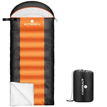 Sleeping Bag anngrowy Camping Sleeping Bags for Adults Kids Cold Weather 0 Degree Lightweight Sleepi...