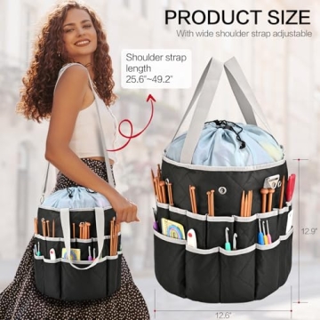 yookee home Crochet Bag Organizer - Perfect for Yarn Storage