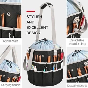 yookee home Crochet Bag Organizer - Perfect for Yarn Storage