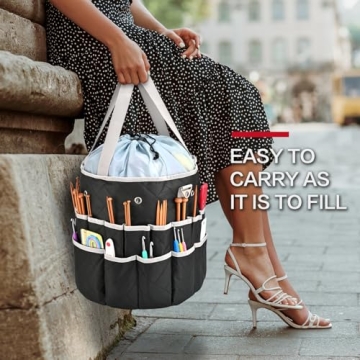 yookee home Crochet Bag Organizer - Perfect for Yarn Storage