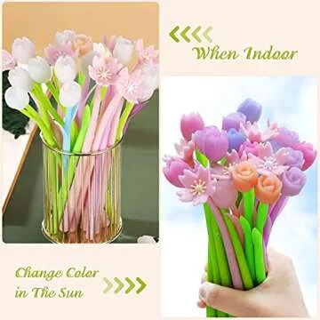 Color Changing Flower Pens Set for Creative Writing Gifts