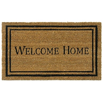 Rubber-Cal Contemporary Welcome Home Mats - Eco-Friendly Coir 18 x 30 Inch