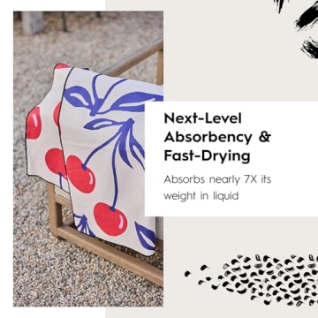 GEOMETRY Micro-Loop Beach Towel - Quick-Dry, Sand-Resistant & Compact for Summer Fun