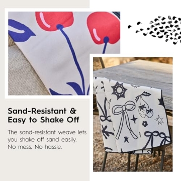 GEOMETRY Micro-Loop Beach Towel for Travel & Beach Days