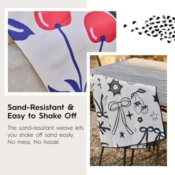 GEOMETRY Micro-Loop Beach Towel for Travel & Beach Days