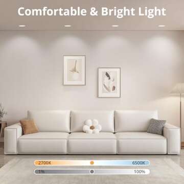 SMAVISTA 12W Smart Recessed Downlights 6 Inch, RGBCW Wi-Fi LED Can Light with Matter Connect, Work with Alexa/Google Assistant/SmartThings/Homekit, Multiple DIY Scene Mode with Junction Box, 4 Pack