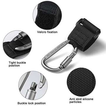 Longomat Baby Stroller Hook, Clip or Hang a Diaper Bag to Your Pram or Buggy, 2 Pieces