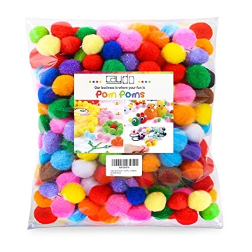 Caydo 240 Pieces Assorted Pom Poms for Creative Crafts