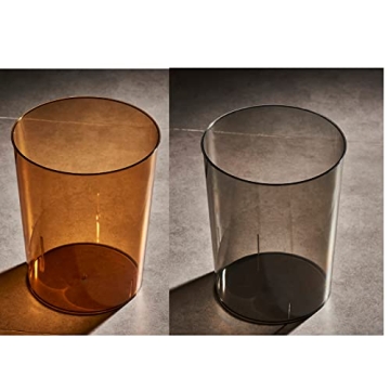 Anyoifax 2 Pack Clear Trash Can Small Garbage Can Plastic Wastebasket 1.5 Gallon Garbage Container B...