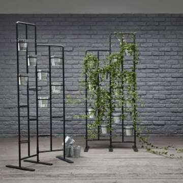 Vertical Metal Plant Stand for Indoor & Outdoor Use