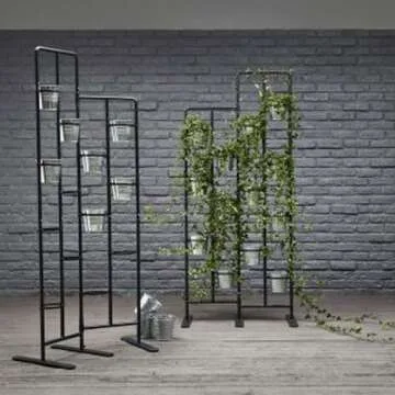 Vertical Metal Plant Stand for Indoor & Outdoor Use