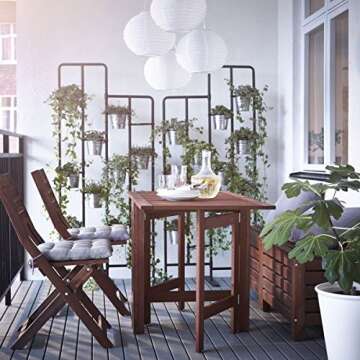 Vertical Metal Plant Stand for Indoor & Outdoor Use