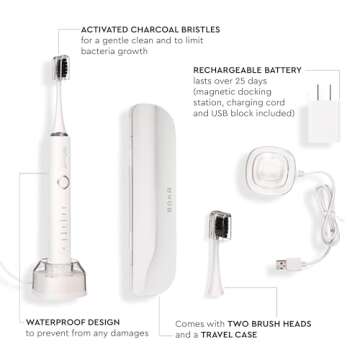 Boka 3.0 Electric Toothbrush for Adults w/ 2 Heads - Rechargeable Sonic Powered Tooth Brush - Charco...