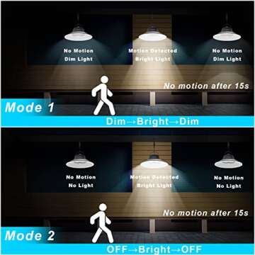 NIORSUN Solar Pendant Light, Upgraded Motion Sensor Light Outdoor Solar Lights Indoor Dimmable with ...