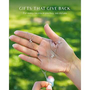 Benevolence LA Mama Necklace, White Gold Dipped Fashion Necklaces | Gifts for New Mom | Gold Mom Necklace | Birthday Gifts | Travel Accessories for Women, Dainty Jewelry, Designed in California