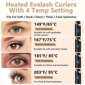 DUST2OASIS Heated Eyelash Curler for Lasting Curls