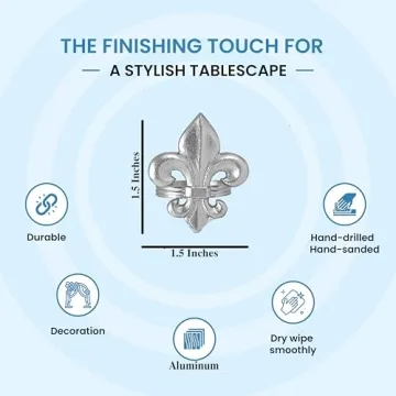 Alpha Living Home Silver Napkin Rings Set of 12