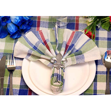 Alpha Living Home Silver Napkin Rings Set of 12