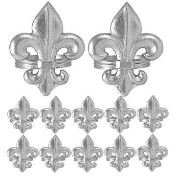 Alpha Living Home Silver Napkin Rings Set of 12