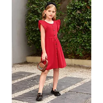 Arshiner Girls Sleeveless Midi Sundress Comfortable Stylish
