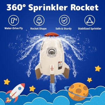 Exciting Sprinkler For Kids Outdoor Water Play Rocket