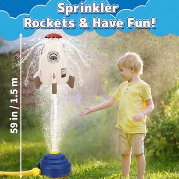 Exciting Sprinkler For Kids Outdoor Water Play Rocket