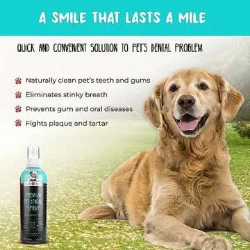 Pets Are Kids Too Premium Pet Dental Spray - 8oz Mint Dog Breath Freshener Cat Dental Care Dog Denta...
