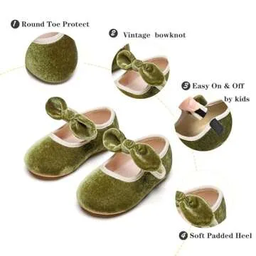 Kiderence Toddler Girls Dress Shoes - Elegant Ballet Flats